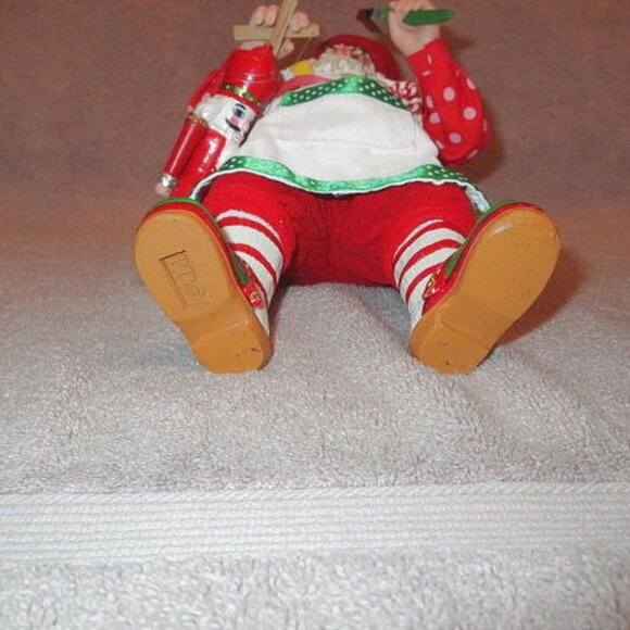 Department 56 Possible Dreams Toy Making Santa Sculpture Clothtique 13" Retired - Picture 11 of 12